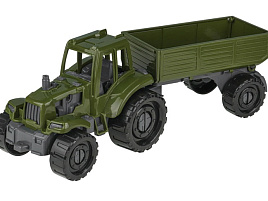 Трактор И-2327 Иван с бортовым прицепом военный