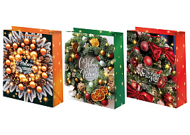 НГ Упаковочная сумочка 26*32 Новый год микс ч53628