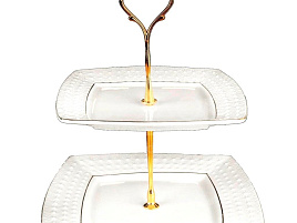 Фруктовница 2-х ярусная CBM0124-A Снежная королева