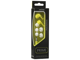 Наушники SMARTBUY SBE-160 PRIME, плоский каб, желтые