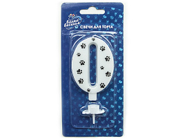 Свеча-цифра "0" Лапки 132500 8см