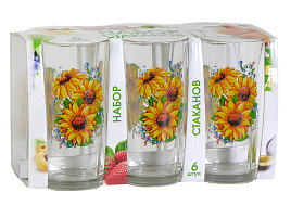 Набор стаканов 6шт 146-Д Подсолнух