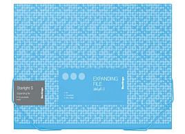 Папка на резинках Berlingo XF4_12903 12 отделений "Starlight S" А4, 230*335*25мм, 700мкм,голубая, c рисунком