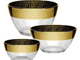 Набор салатников стекло 3пр 1326/1425/1322/45 Олимп (190,160,110мм) 0889