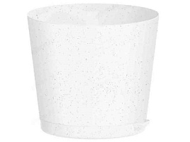 Кашпо цветочное 0,75л Oregano 2233/8090 мрамор с поддоном