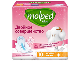 Прокладки Molped Ультра нормал с крылышками 10шт