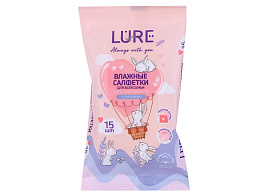 Влажные салфетки Lure 15шт Для всей семьи М