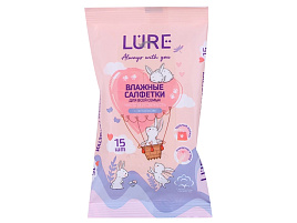 Влажные салфетки Lure 15шт Для всей семьи М