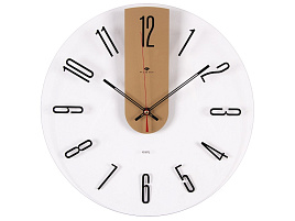 Часы настенные "21 Век" 39*39 4041-003 Прозрачные, Золотые цифры, открытая стрелка., круглые