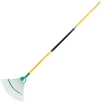 Грабли веерные 22зуб с черенком Усиленные проволочные окрашенные Клевер 9144