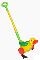 Каталка 7925 Утенок с ручкой