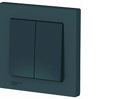 Выключатель 2 кл. AtlasDesign 10АХ в сборе изумруд ATN000852