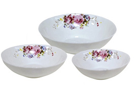 Набор салатников керамика 3пр 3PCS HKW A9-19010-1 Анабель