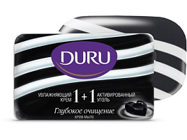 Мыло Duru 1+1 Cremy 80гр Уголь 9427