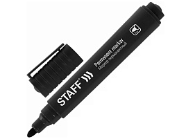 Маркер STAFF 152174 "Basic Budget PM-125", ЧЕРНЫЙ, круглый наконечник 3 мм