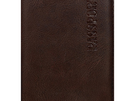Обложка на паспорт OfficeSpace 222064 коричневая,иск.кожа+изолон, с подкладом