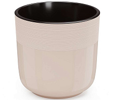 Кашпо цветочное 4,5л Линель М8702 бежевое двойное