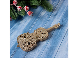 Подвеска пластик Виолончель блеск 15*6,5см 10514202