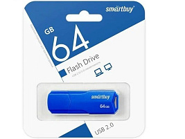 Флеш-драйв Smart Buy 64Gb CLUE Blue SB64GBCLU-BU синяя