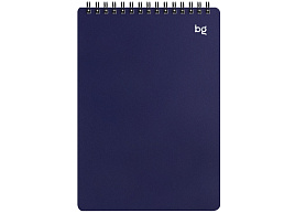 Блокнот 60л. BG Б5гр60_пл 57751 "Base", А5 на гребне синяя пластиковая обложка, тиснение фольгой