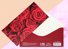Конверт для денег Малиновые розы 2493258