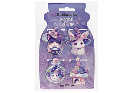 Закладки магнит. д/книг MESHU MS_66063 "Megical alchemy", 4шт., голографическая фольга