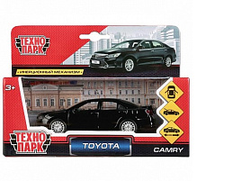 Машина металлическая CAMRY-BK TOYOTA CAMRY длина 12 см, двери, багажн, инерц, черный, кор.