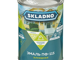 Эмаль ПФ-115 коричневая 0,8кг Skladno