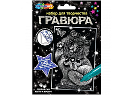 Гравюра серебро SCRATCH-10X15-CAT Кошечка