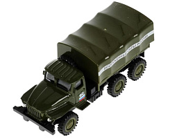 Машина металлическая 2004C052-R Урал 4320 бортовой, съемный тент 12см