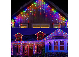 Электрогирлянда уличная бахрома 50м 1200л колор