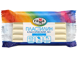 Пластилин 1цв. "Классический" 270818_14 белый, 50г