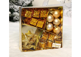 Набор новогодних украшений 201-5322 Новогодний базар золото