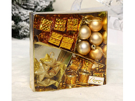 Набор новогодних украшений 201-5322 Новогодний базар золото