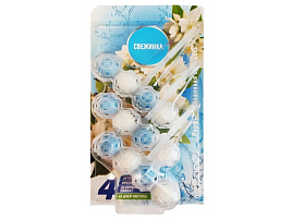 Блок для унитаза Свежинка шарики 1шт. 4в1 Парфюмированная свежесть