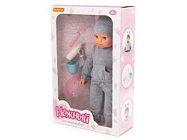 Пупс 01867 Нежный, мягконабивной 46см + набор для кормления