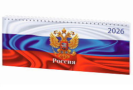 Планинг 2026г. STAFF 117362 "Россия", 285х112 мм, гребень, картонная обложка, 64 л.