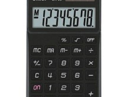 Калькулятор Uniel карманный UK-38 8 разрядов, двойное питание, металлическая панель, 97х62х11 мм