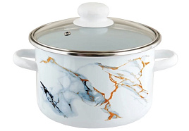 Кастрюля эмаль 3л 1RD181S/5950 Мрамор