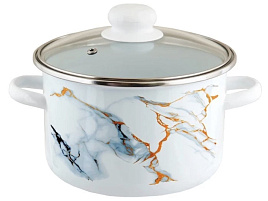 Кастрюля эмаль 3л 1RD181S/5950 Мрамор