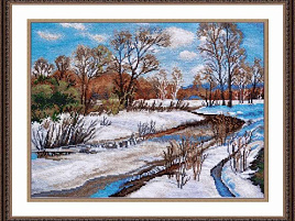 Вышивка крестиком 28*21см 933 Весна идет