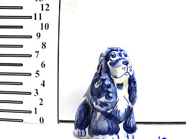 Сувенир Гжель Собака Миледи
