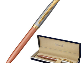 Ручка Galant подар. 143505 "DECORO ROSE", корпус хром/розовый, детали золотистые, узел 0,7 мм, синяя