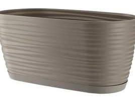 Кашпо цветочное 2,65л Sahara petit 050501/8025 овальное жемчужно-коричневое