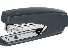 Степлер Deli №10 E0238Sblack 15листов, встроенный антистеплер, черный