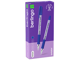 Ручка Berlingo 10516 "Aviator" синяя, 1,0мм, грип