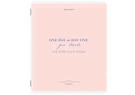 Тетрадь Английский язык 48л. BRAUBERG 405111 CREATIVE обложка картон, клетка, подсказ,