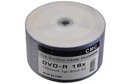 DVD-R диск CMC 4.7GB FULL INKJETPRINT балк (100)