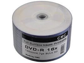DVD-R диск CMC 4.7GB FULL INKJETPRINT балк (100)