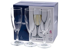 Набор бокалов для шампанского 6шт P2505/1986 Элеганс 170мл